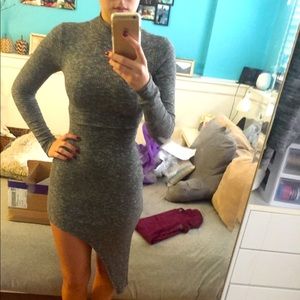 high low body con dress